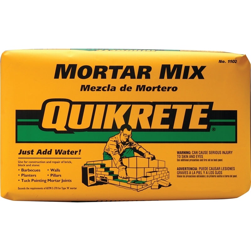Quikrete 110210 Mortar Mix, Gray, Powder, 10 lb Bag, Pack of 6