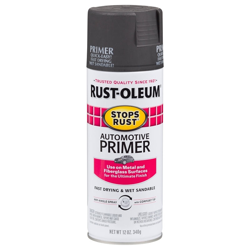 Rust-Oleum 2089830 Automotive Spray Primer, Dark Gray, 12 oz, Can