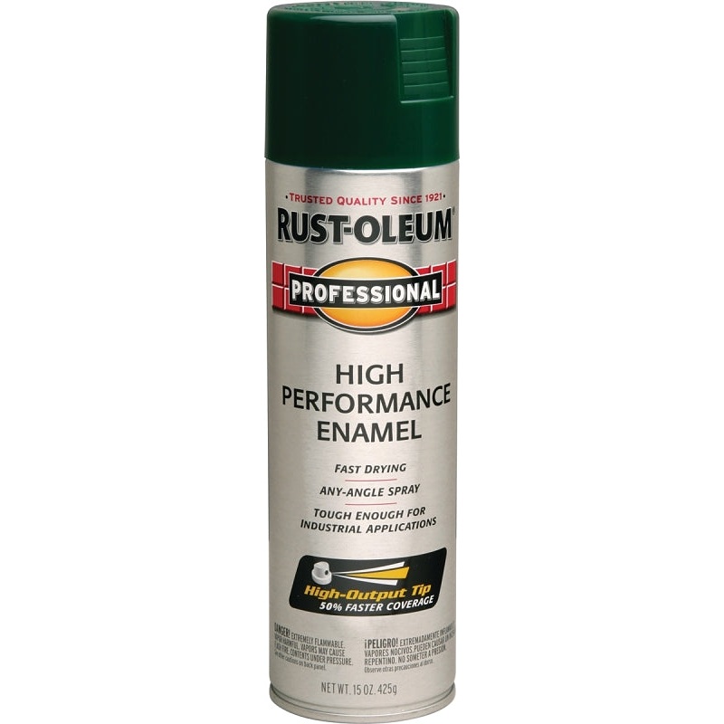 Rust-Oleum 7538838 Enamel Spray Paint, Gloss, Hunter Green, 15 oz, Can