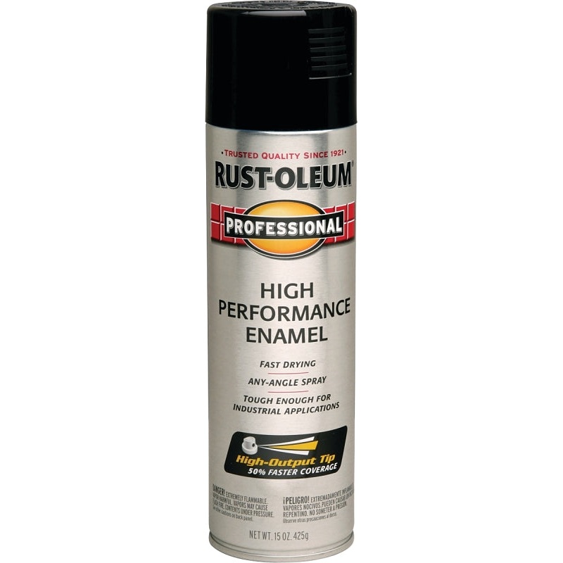 Rust-Oleum 7579838 Enamel Spray Paint, Gloss, Black, 15 oz, Can