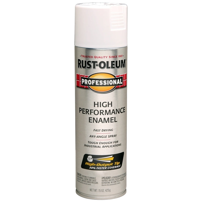 Rust-Oleum 7592838 Enamel Spray Paint, Gloss, White, 15 oz, Can