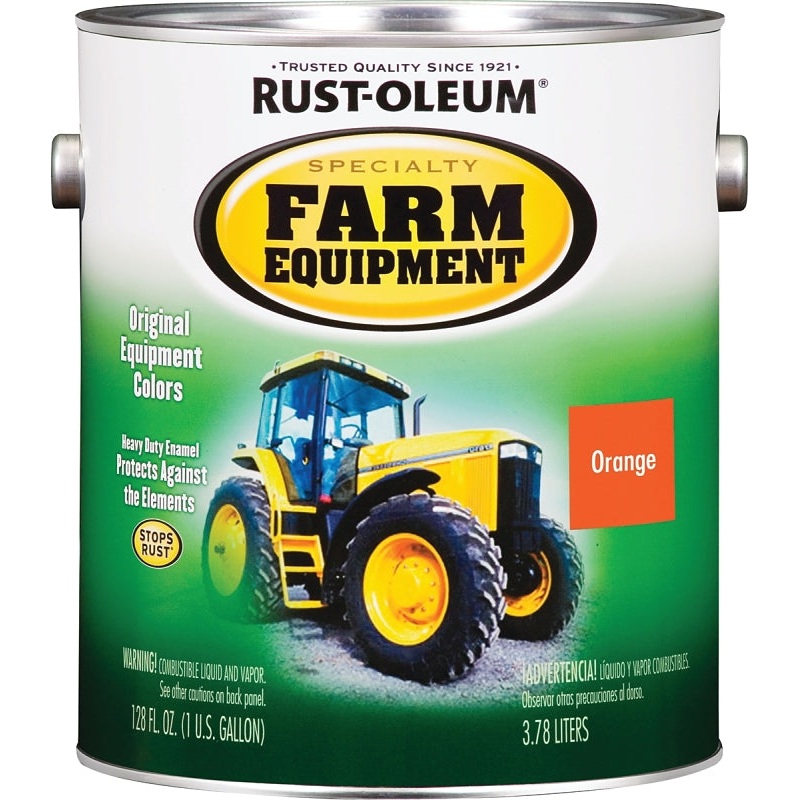 RUST-OLEUM SPECIALTY 7458402 Farm Equipment Enamel, Allis Chalmers Orange, 1 gal Can, Pack of 2