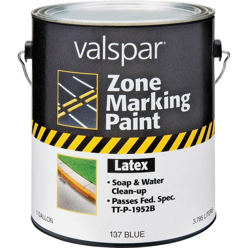 Valspar 024.0000137.007 Field and Zone Marking Paint, Flat, Blue, 1 gal, Pail, Pack of 2