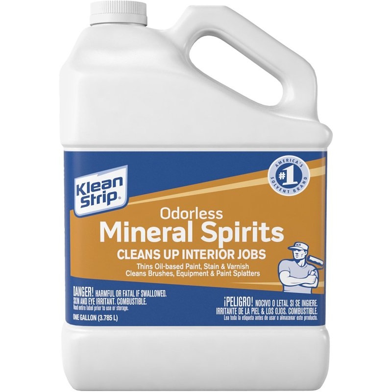 Klean Strip GKSP94214 Mineral Spirit Thinner, Light Yellow, 1 gal, Can, Liquid, Pack of 4