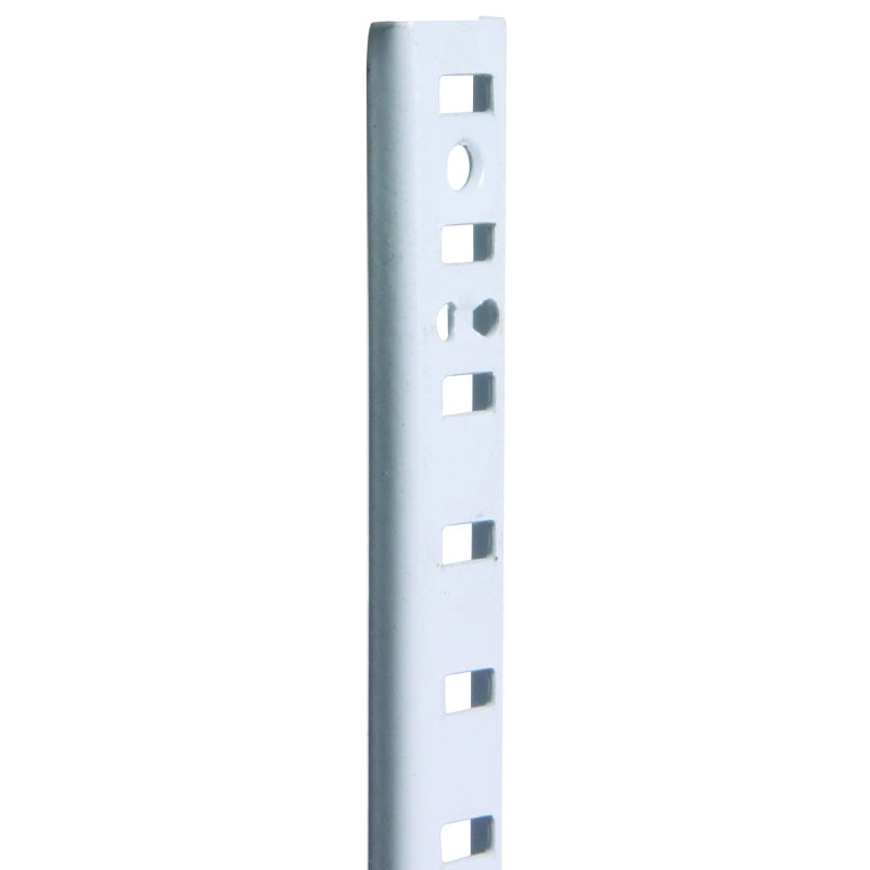Knape & Vogt 255 PK255 WH 60 Shelf Standard, 500 lb, 23 ga Thick Material, 5/8 in W, 60 in H, Steel