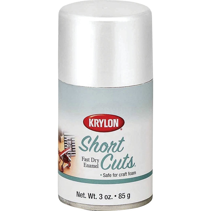 Krylon KSCS053 Craft Spray Paint, High-Gloss, White, 3 oz, Can, Pack of 6
