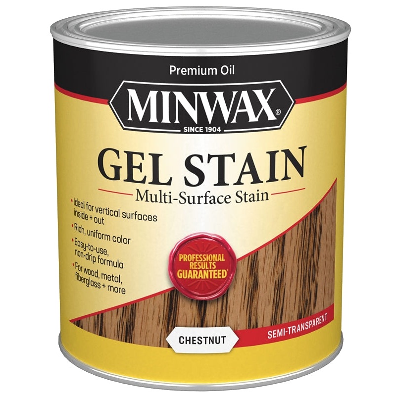 Minwax 66010000 Gel Stain, Chestnut, Liquid, 1 qt