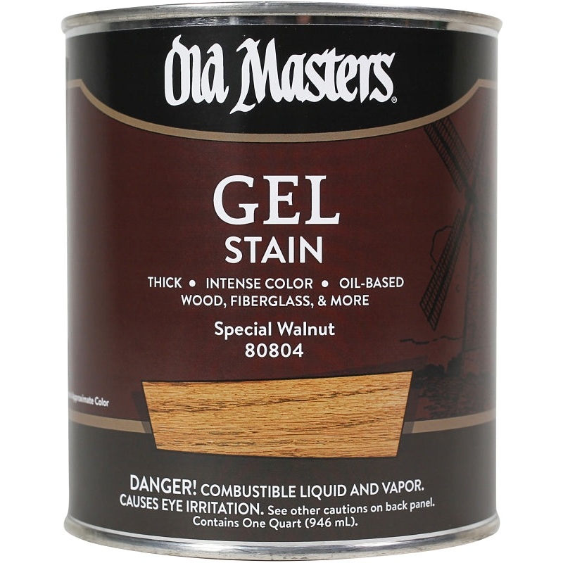 Old Masters 80804 Gel Stain, Special Walnut, Liquid, 1 qt, Can