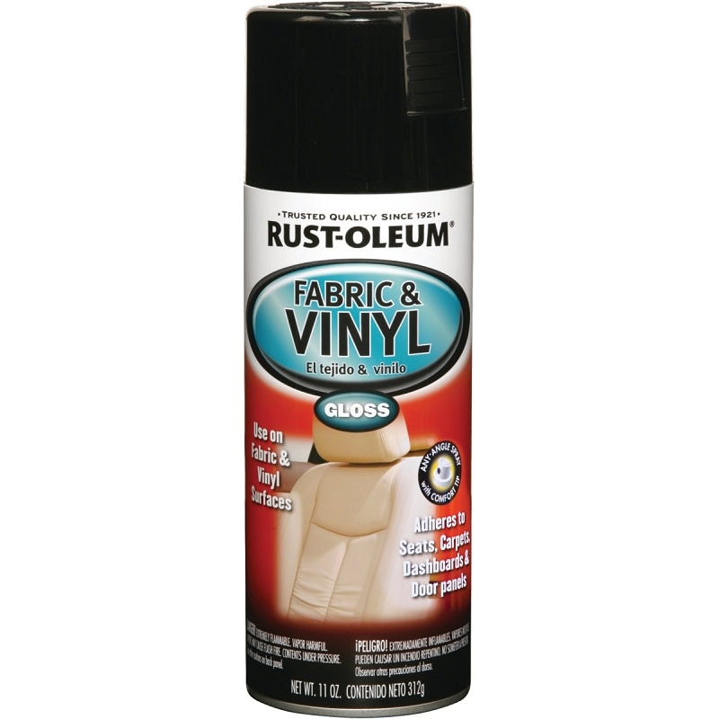 Rust-Oleum 248918 Automotive Upholstery Paint, Gloss, Black, 11 oz, Can