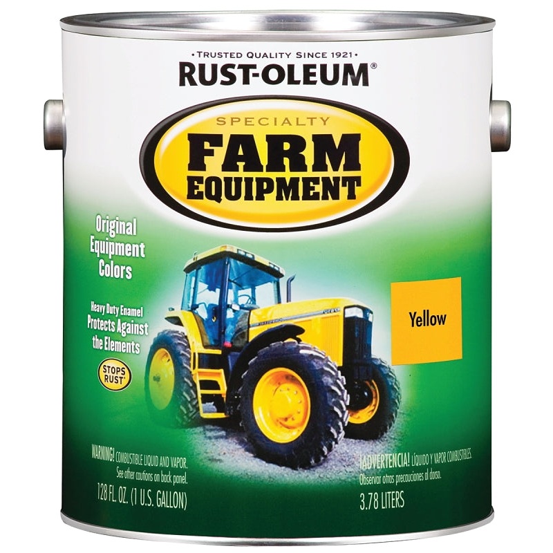 RUST-OLEUM SPECIALTY 7449402 Farm Equipment Enamel, Caterpillar Yellow, 1 gal Can, Pack of 2