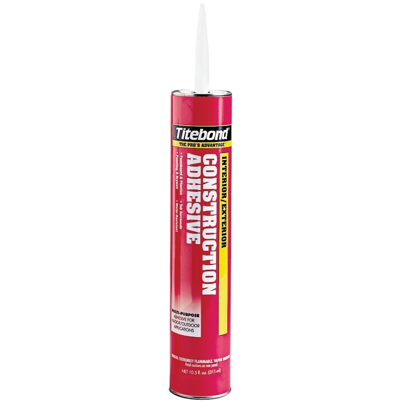 Titebond 3451 Construction Adhesive, Tan, 10 oz Cartridge, Pack of 12