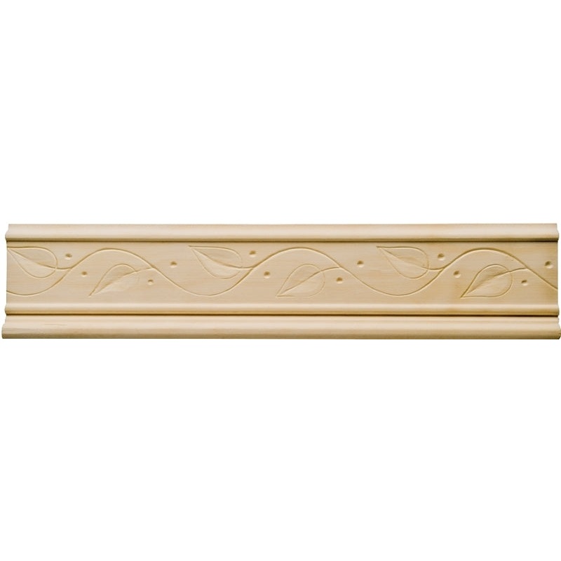 Waddell MLD356 Emboss Moulding, 96 in L, 2 in W, Pine Wood, Pack of 10