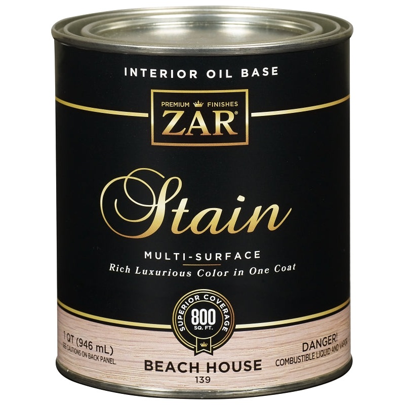 ZAR 13912 Wood Stain, Beach House, Liquid, 1 qt, Can