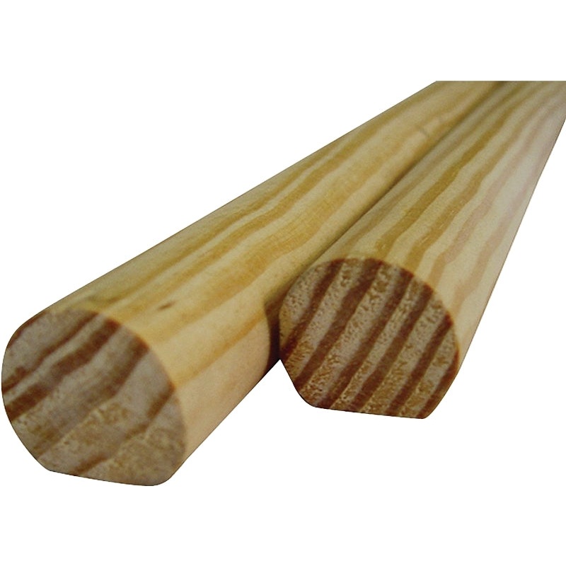 ALEXANDRIA Moulding 0W231-20096C1 Hand Rail Moulding, 96 in L, 1-1/2 in W, Pine Wood, Pack of 6