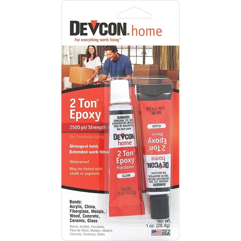 Devcon 35345 Epoxy, Liquid, Amber, 0.5 oz, Tube