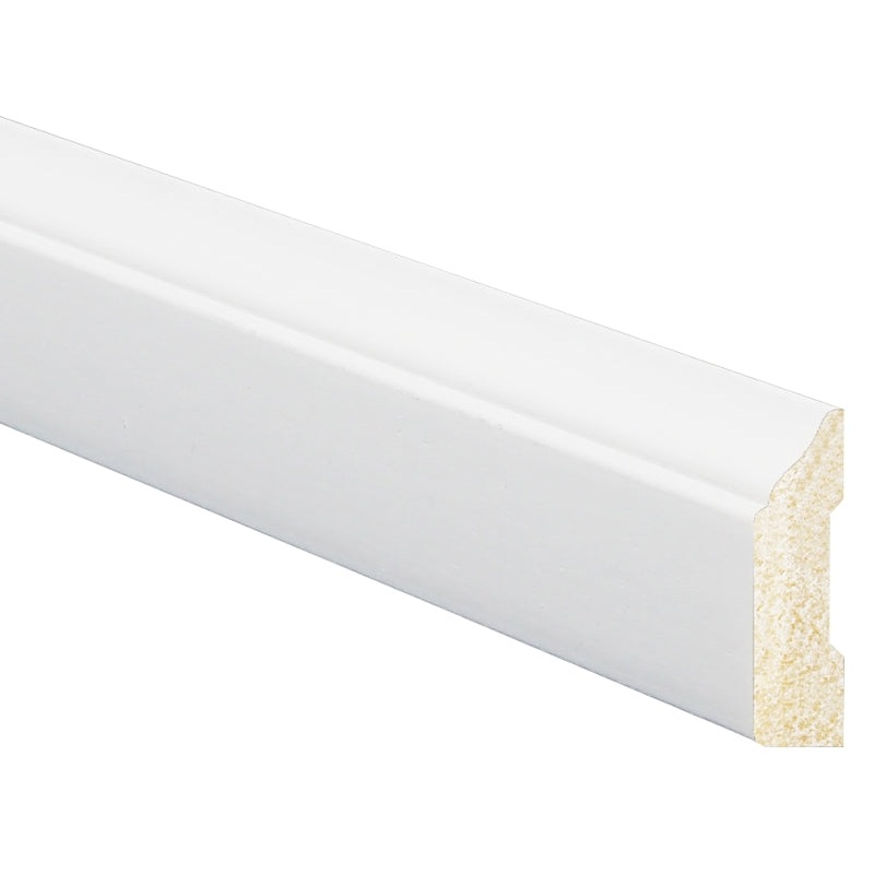 Inteplast Group 946 59460700032 OG Stop Moulding, 7 ft L, 1-5/16 in W, Polystyrene, Crystal White, Pack of 25