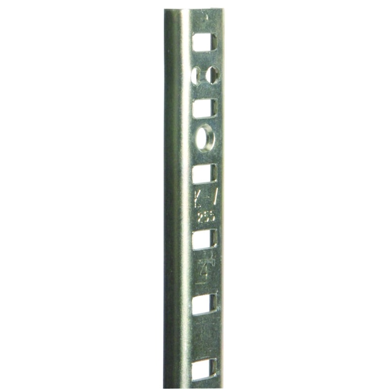 Knape & Vogt 255 PK255 ZC 72 Shelf Standard, 500 lb, 23 ga Thick Material, 5/8 in W, 72 in H, Steel, Zinc