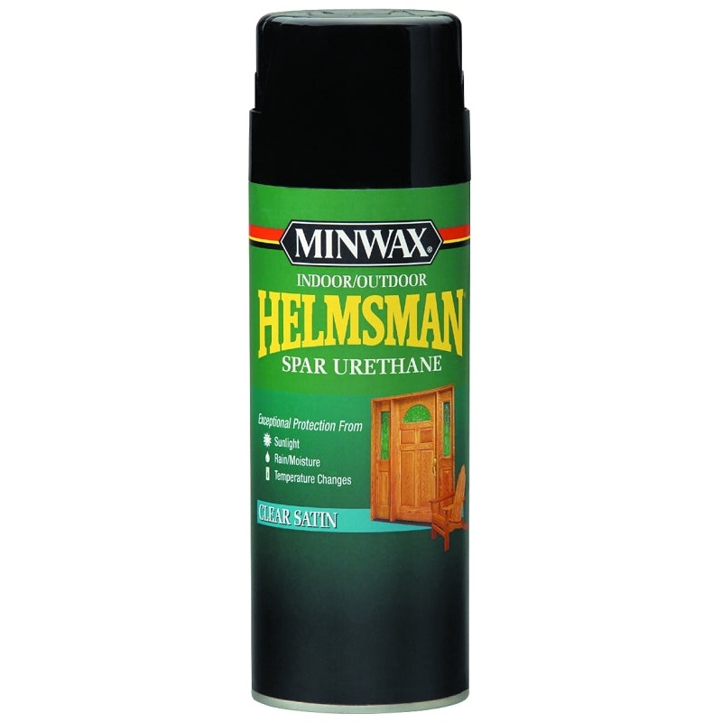 Minwax 33255000 Spar Varnish, Clear Satin, Clear, Liquid, 11.5 oz, Aerosol Can