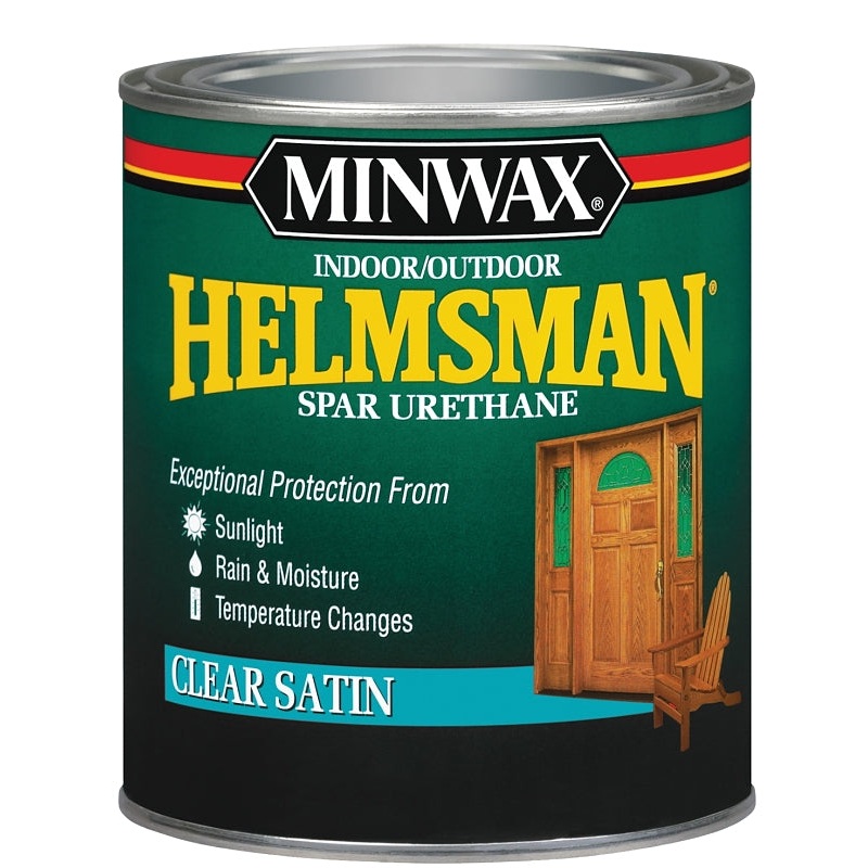 Minwax 63205444 Spar Varnish, Satin, Clear, Liquid, 1 qt, Can