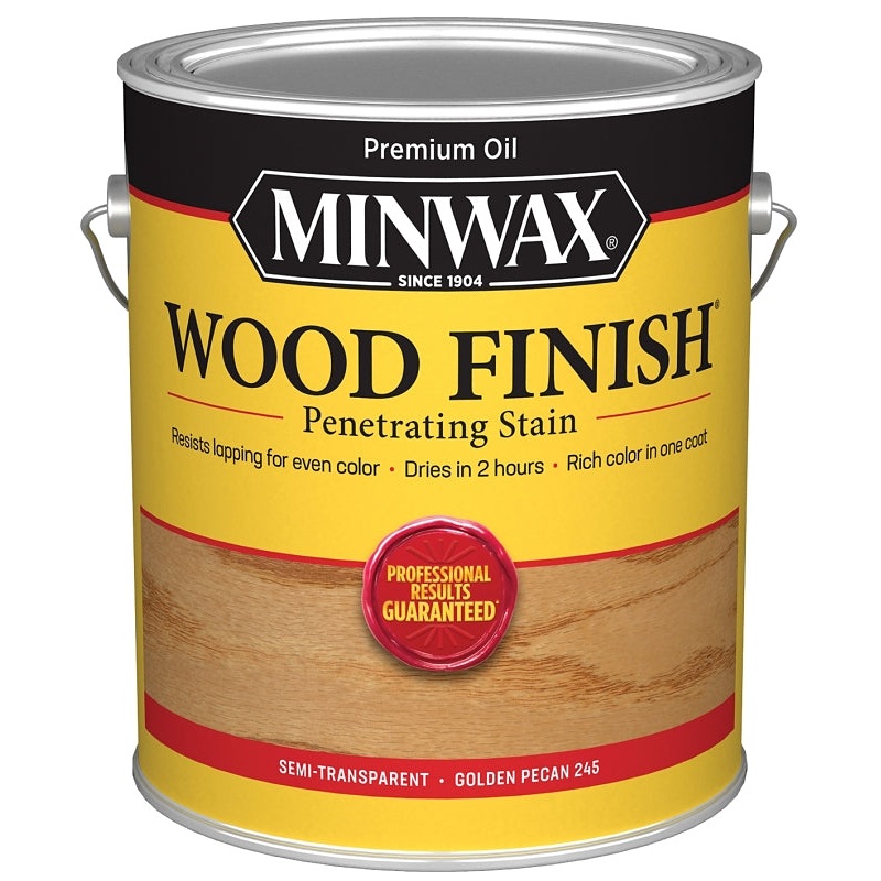 Minwax 71041000 Wood Stain, Oil Base, Golden Pecan, Liquid, 1 gal, Can, Pack of 2