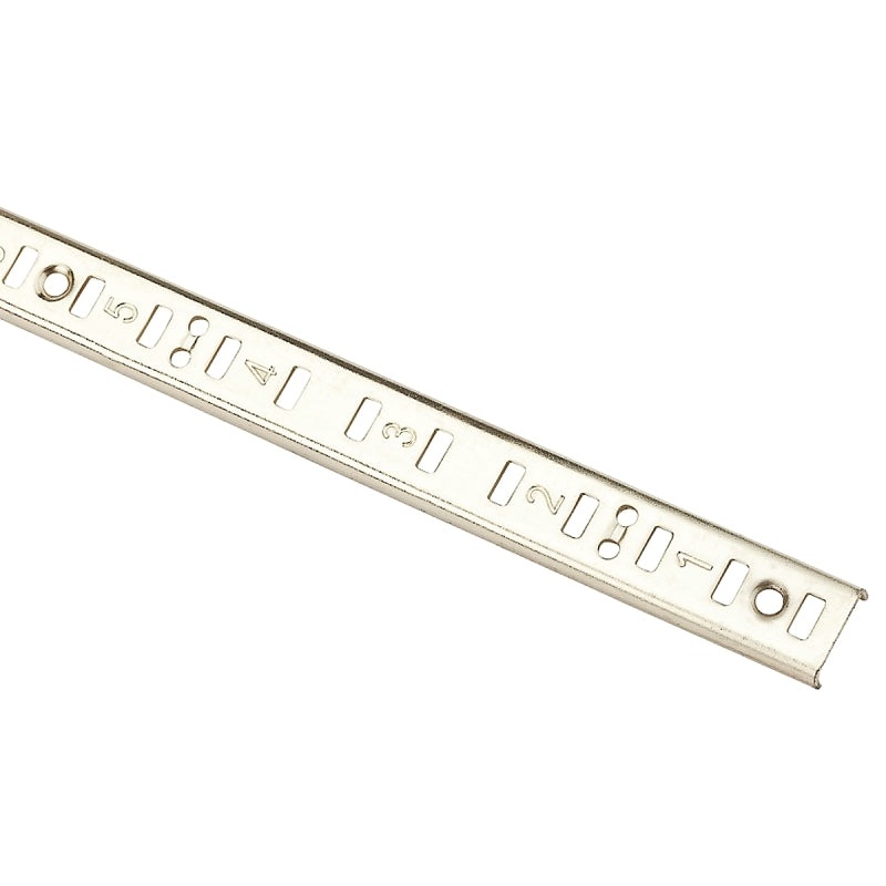 National Hardware 157BC N229-559 Shelf Standard, 5/8 in W, 6 ft H, Steel, Brushed Brass