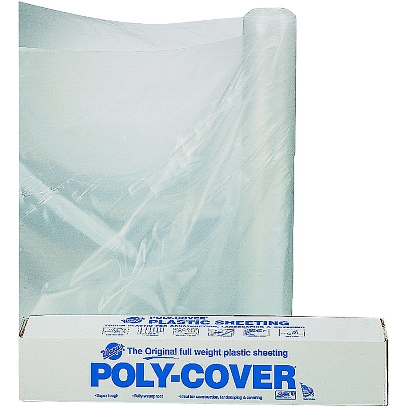 Orgill Poly 4X28-C Poly Film, 100 ft L, 28 ft W, Clear