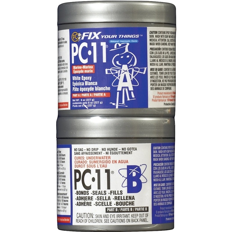 Protective Coating PC-11 Marine-Grade PC-11 1/2 LB. Epoxy Adhesive, White, Paste, 0.5 lb, Jar