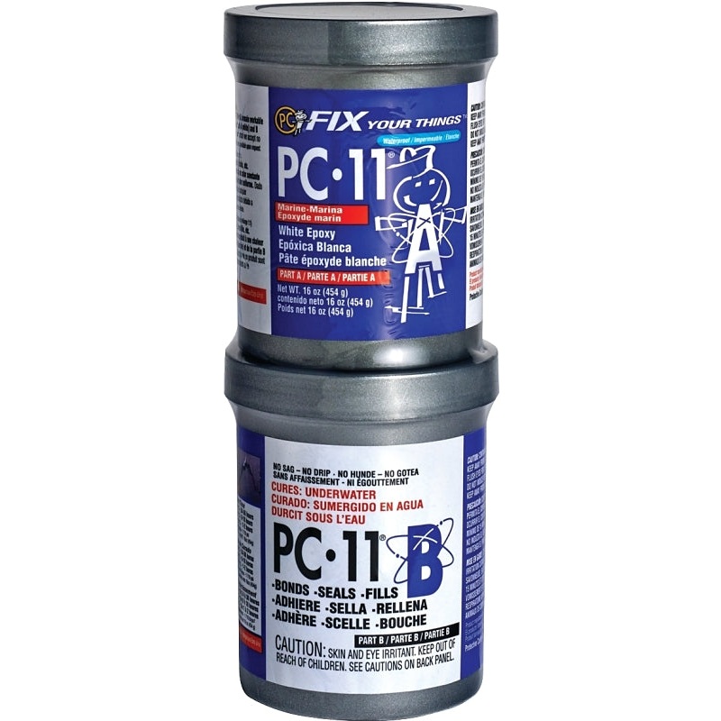 Protective Coating PC-11 Marine-Grade PC-11 1LB. Epoxy Adhesive, White, Paste, 1 lb, Jar