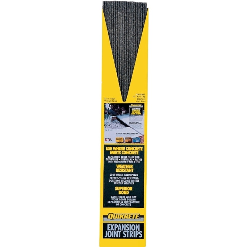 Quikrete 6917-03 Expansion Joint Strip, 5 ft L, 4 in W, 1/2 in Thick, Steel, Black, Pack of 40