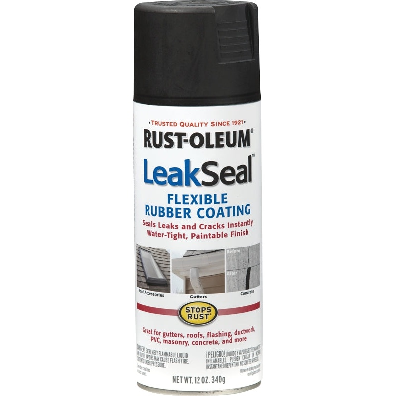 Rust-Oleum 265494 Rubberized Spray Coating, Black, 12 oz, Can