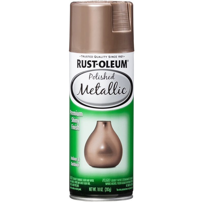 Rust-Oleum 365136 Paint, Polished Metallic, Rose Gold, 10 oz, Aerosol Can