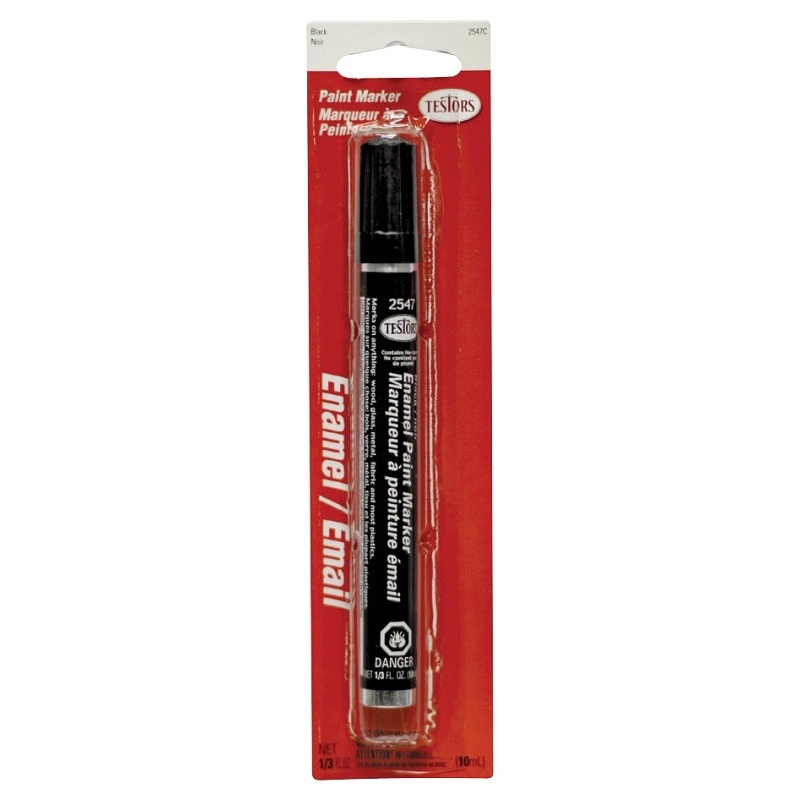Testors 2547C Enamel Marker, Black, 0.33 fl-oz