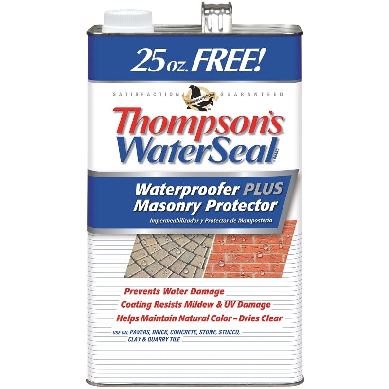 Thompson’s WaterSeal TH.023111-03 Masonry Protector, Clear, 1.2 gal, Pack of 4