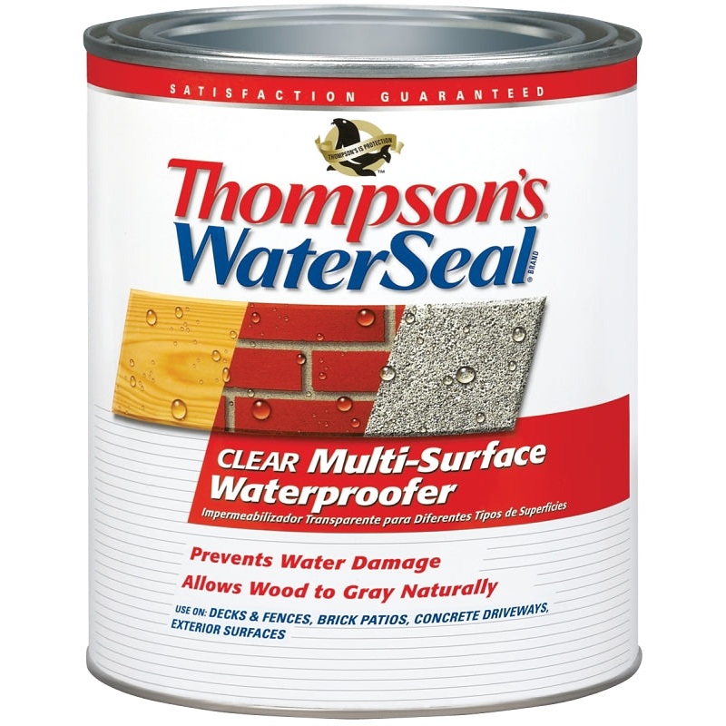 Thompson’s WaterSeal TH.024104-14 Waterproofing Stain, Clear, 1 qt, Can