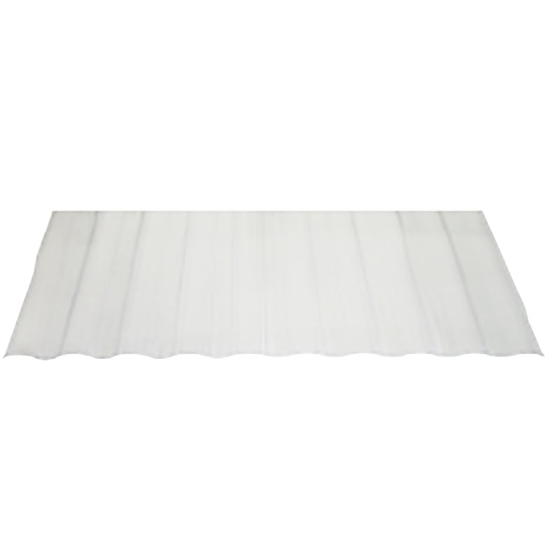 Tuftex SeaCoaster Series 1214C Roof Panel, 12 ft L, 26 in W, Corrugated Profile, Vinyl, Crystal Clear, Pack of 10