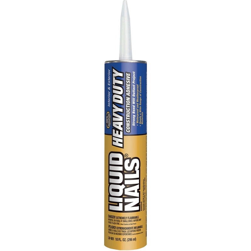 Liquid Nails LN-901 Heavy-Duty Construction Adhesive, Tan, 10 oz, Pack of 24