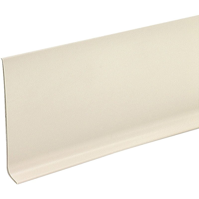 M-D 75275 Series Wall Base, 0.13 in Thick, Almond, 4 ft L, 4 in W, Vinyl, Pack of 18