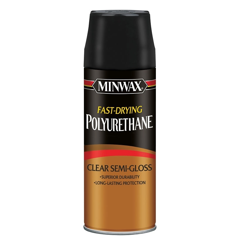 Minwax 33055000 Polyurethane, Semi-Gloss, Liquid, Clear, 11.5 oz, Aerosol Can