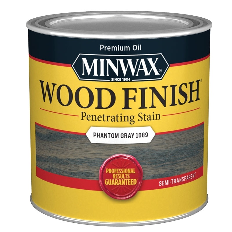 Minwax Wood Finish 118610000 Wood Stain, Phantom Gray, Liquid, 0.5 pt