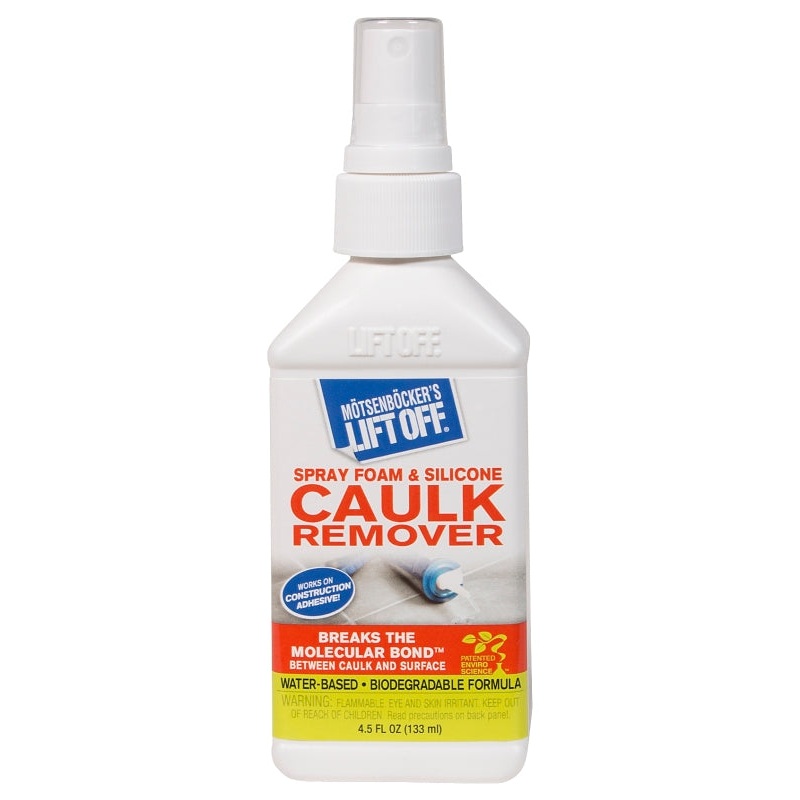 Motsenbocker’s Lift Off 411-45 Foam and Caulk Remover, Liquid, Mild, Clear, 4.5 oz, Bottle