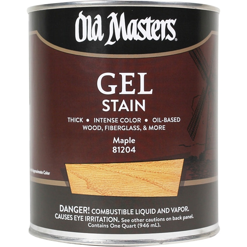 Old Masters 81204 Gel Stain, Maple, Liquid, 1 qt, Can