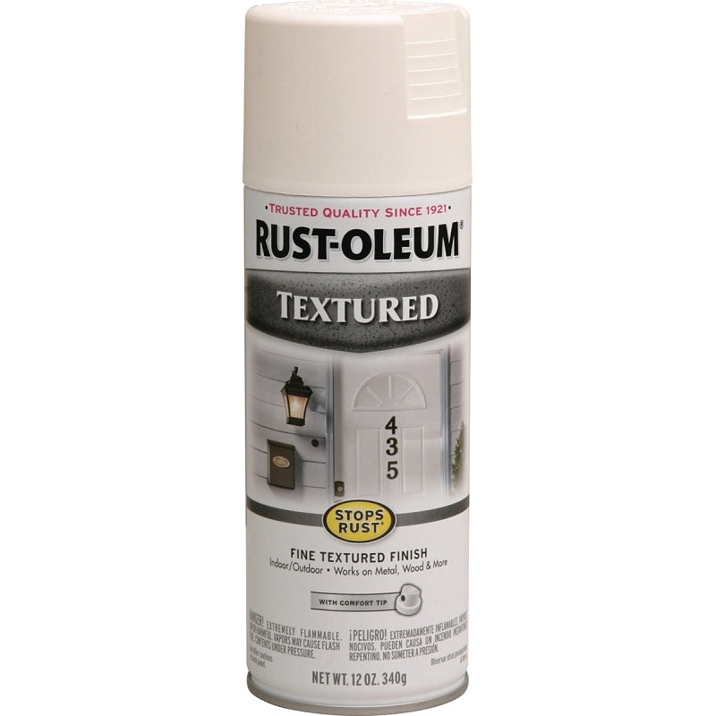 Rust-Oleum 7225830 Textured Rust Spray Paint, Textured, White, 12 oz, Can