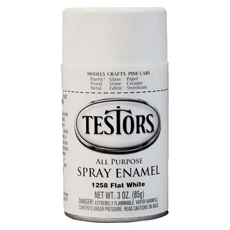 Testors 1258T Craft Spray Paint, Flat, White, 3 oz
