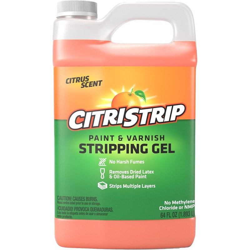 Citristrip HCSG803 Paint and Varnish Stripping Gel, Orange, 0.5 gal, Bottle, Liquid, Pack of 4