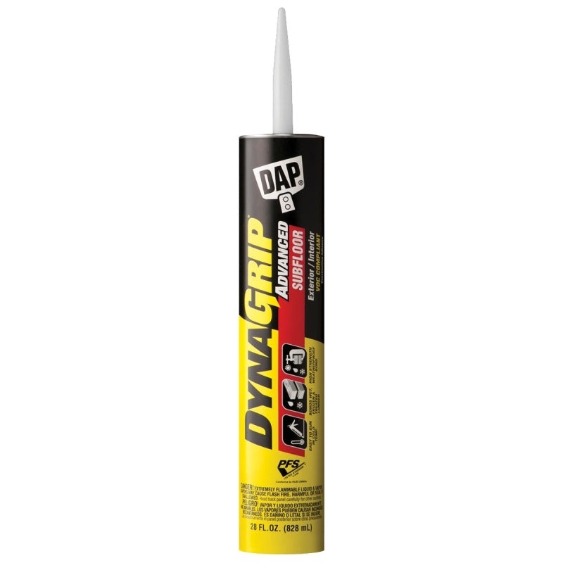 DAP 27042 Construction Adhesive, Light Tan, 28 oz Cartridge, Pack of 12