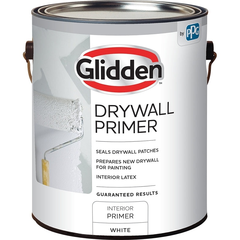 Glidden GLDPIN60WH/01 Interior Drywall Primer, Flat, White, 1 gal, Can, Pack of 4