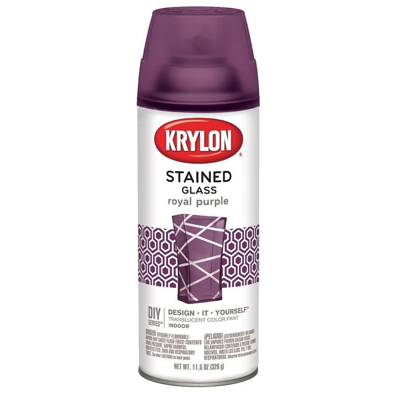 Krylon K09027000 Stained Glass Spray, Gloss, Royal Purple, 11.5 oz, Can