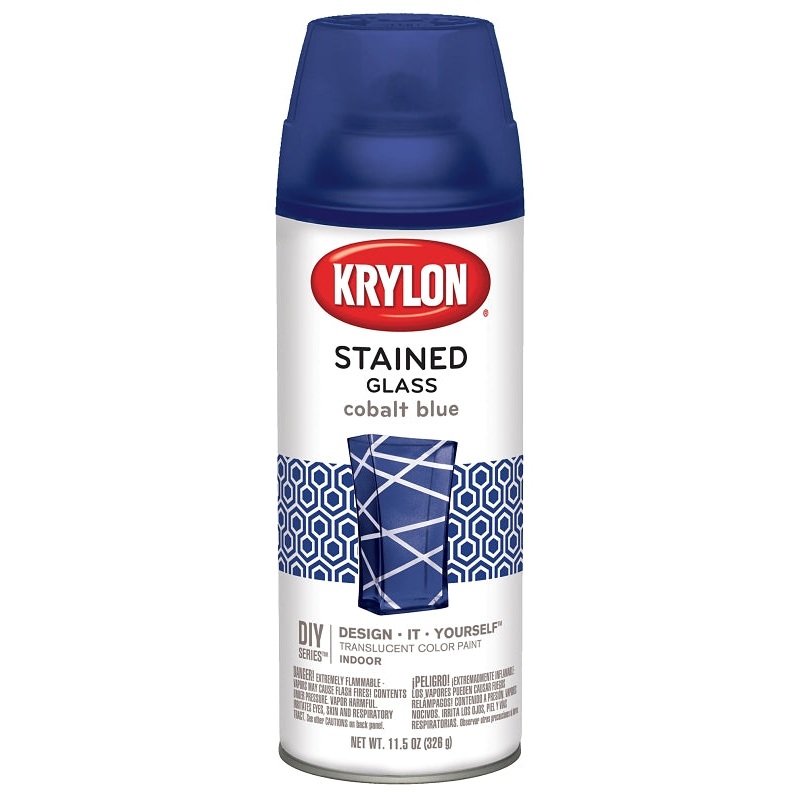 Krylon K09036000 Stained Glass Spray, Gloss, Cobalt Blue, 11.5 oz, Can