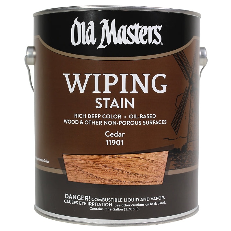 Old Masters 11901 Wiping Stain, Cedar, Liquid, 1 gal, Can, Pack of 2