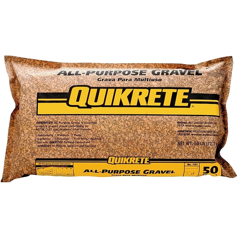 Quikrete 1151-50 Gravel, 3/8 in Particle, 50 lb Bag, Pack of 40